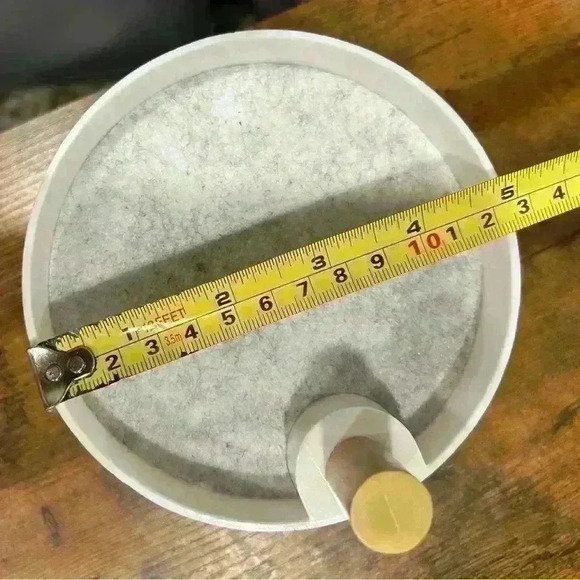 The2Bandits Tiered Catchall Tray White 3 Layer Trinket Dish Gray Felt Liners - Picture 9 of 9